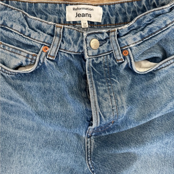 Reformation High Rise Blue Jeans - Picture 2 of 5